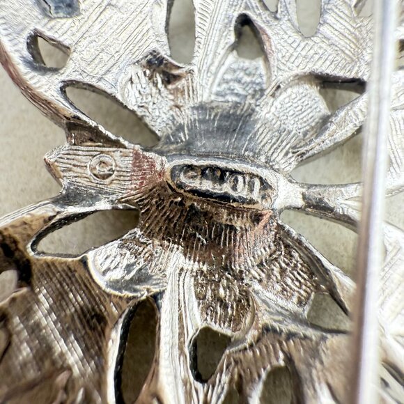 Avon Silver-Tone Butterfly Brooch With Faux Pearls & Rhinestones - Picture 5 of 5